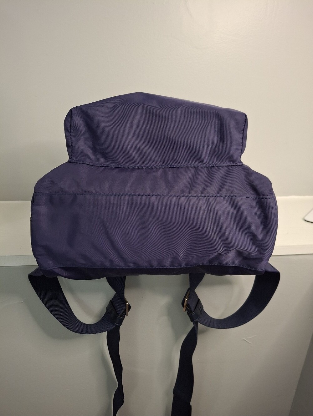 Tory Burch Virginia Navy Nylon Mini Backpack Gold Hardware EUC - Picture 4 of 8